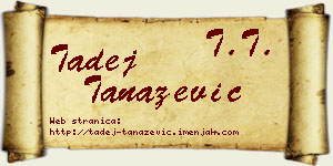 Tadej Tanazević vizit kartica